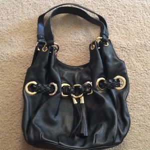 Michael Kors Black Leather Large Shoulder Bag